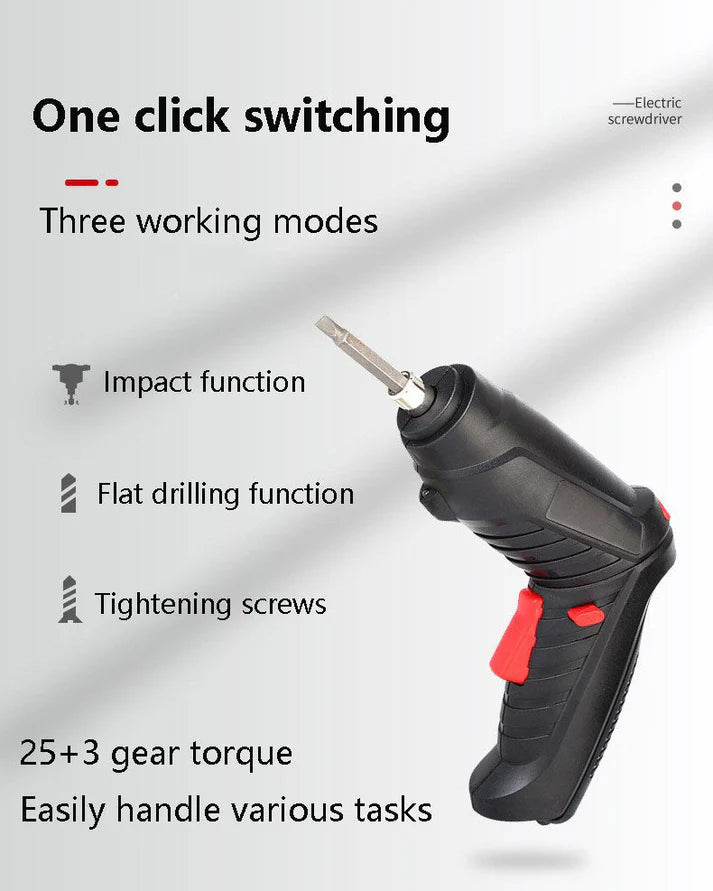 Rechargeble Portable Household Electric Screw Driver Tool kit Set