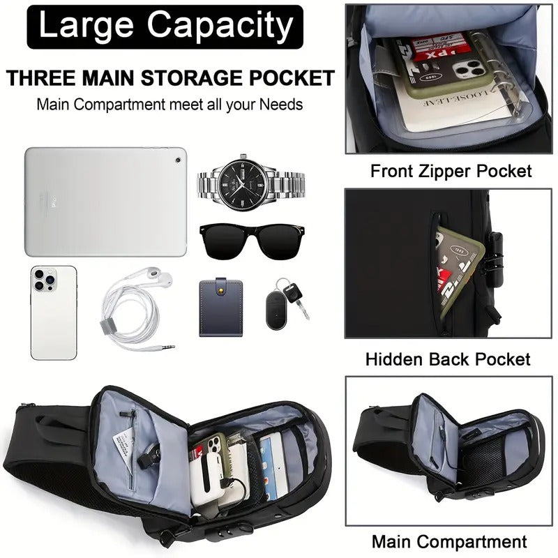 Urbangear Crossbody Anti-Theft Sling Bag for Travel & Daily Use