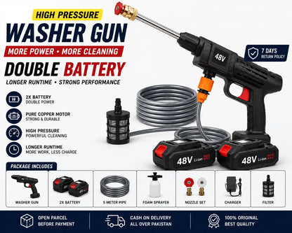 High Pressure Washer Gun | Car, Bike, Solar & Home Cleaning