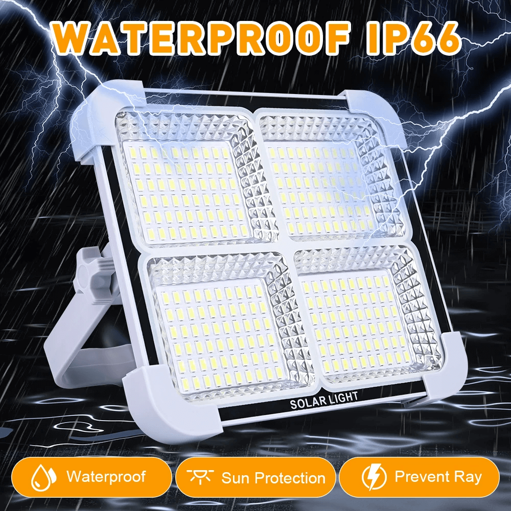 Solar LED Flood Light 400W (USB + Solar + Power Bank)🔋 Water Proof Indoor & Outdoor Power