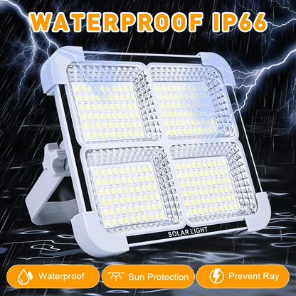 Solar LED Flood Light 400W (USB + Solar + Power Bank)🔋 Water Proof Indoor & Outdoor Power