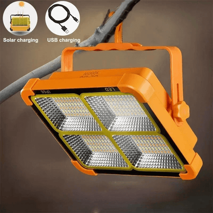 Solar LED Flood Light 400W (USB + Solar + Power Bank)🔋 Water Proof Indoor & Outdoor Power