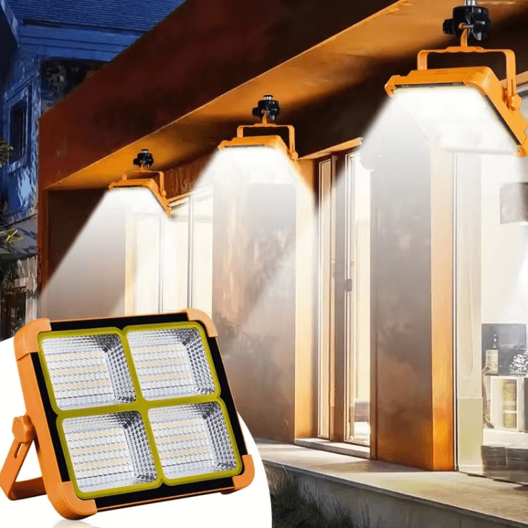 Solar LED Flood Light 400W (USB + Solar + Power Bank)🔋 Water Proof Indoor & Outdoor Power