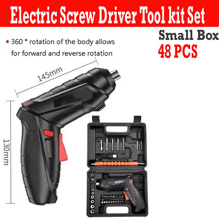 Rechargeble Portable Household Electric Screw Driver Tool kit Set