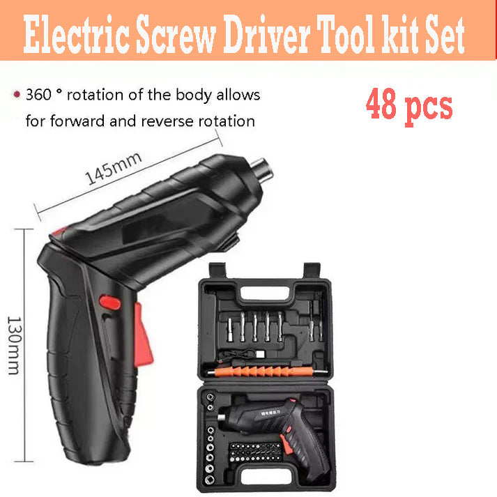 Rechargeble Portable Household Electric Screw Driver Tool kit Set