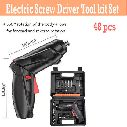 Rechargeble Portable Household Electric Screw Driver Tool kit Set