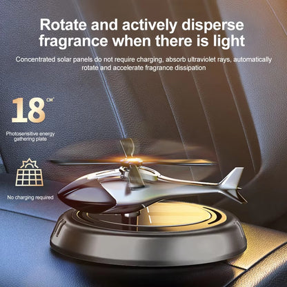 Solar Car Helicopter Air Freshener Stylish| Solar Powered Rotating Helicopter Aroma Diffuser For Car