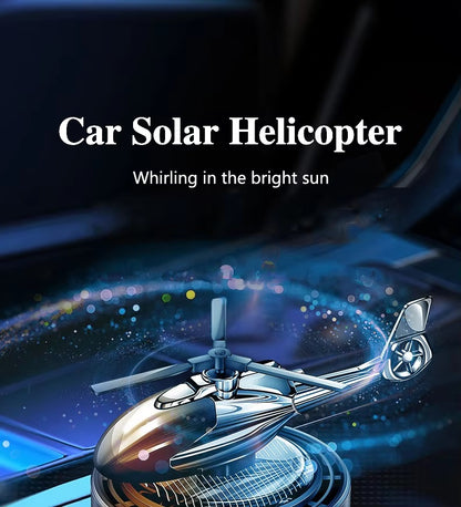 Solar Car Helicopter Air Freshener Stylish| Solar Powered Rotating Helicopter Aroma Diffuser For Car